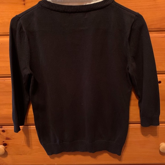 Karen Scott Collared Sweater Top - Picture 2 of 3